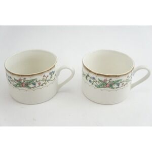 Farberware Wellesley Fine China Tea Coffee Cups Set 2 Katherine Bobanovsky 486